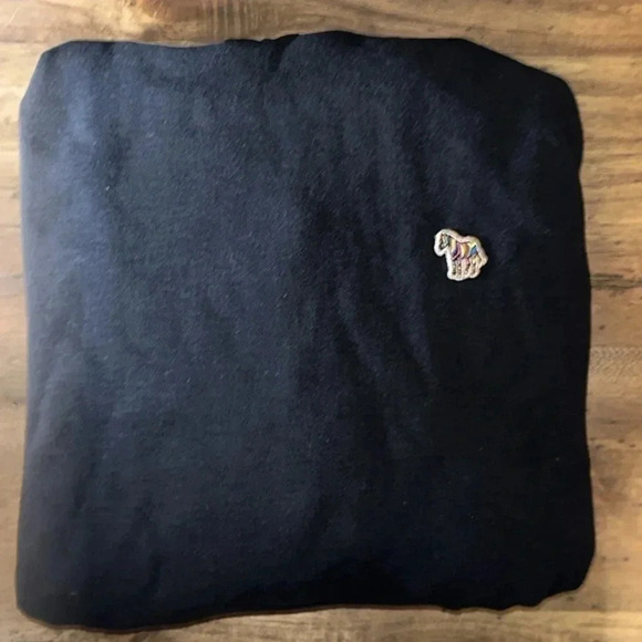 PS Paul Smith Zebra Logo Organic Cotton Hoodie Black Sweatshirt Size Medium - Picture 13 of 14